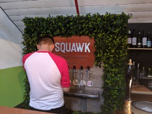 Bar at Squawk brewery tap, Manchester