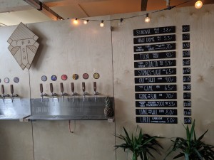 The bar at Track's brew tap in Manchester